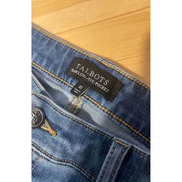 Talbots Womens Jeans Flawless Five-Pocket Slim Ankle Curvy Light Wash Size 10 - Picture 8 of 10